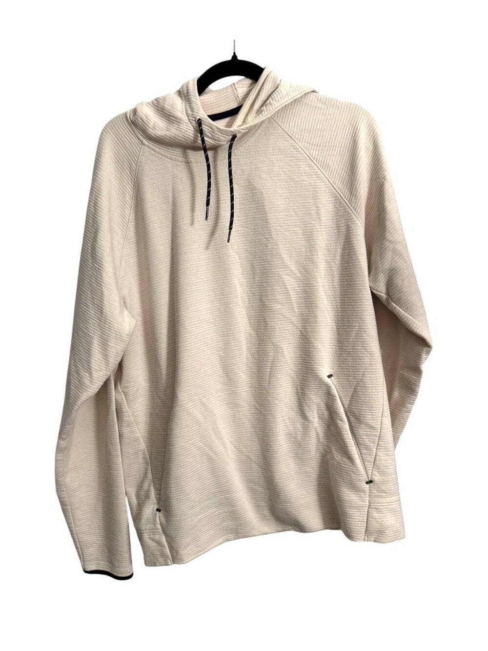 Old Navy Active XL Dynamic Fleece Beige Hoodie With Drawstring & Pockets